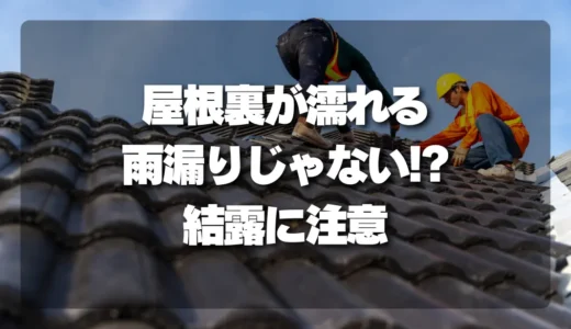 「雨漏りじゃないのに」屋根裏が濡れる原因は？知らずに放置すると危険な結露のサインと対策