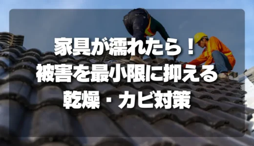 【緊急】雨漏りで家具が濡れたら！被害を最小限に抑える乾燥・カビ対策と必ず確認すべき補償手続き