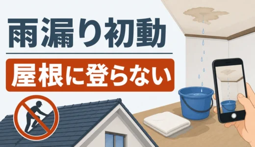 雨漏りの応急処置は何から？バケツより先にやる初動手順
