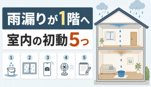 2階から1階へ雨漏りが広がる時の応急処置と相談目安