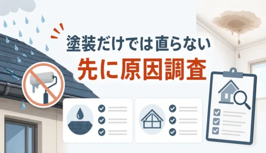 屋根塗装で雨漏りは直らない｜失敗を防ぐ3つの確認ポイント
