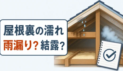 屋根裏の濡れは雨漏り？結露？見分け方と放置前の確認順