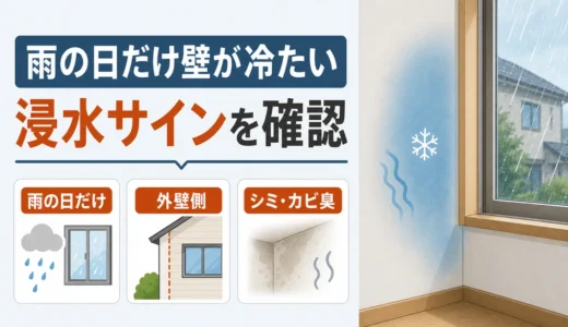 雨の日だけ壁が冷たい原因は？浸水・結露の見分け方と相談目安