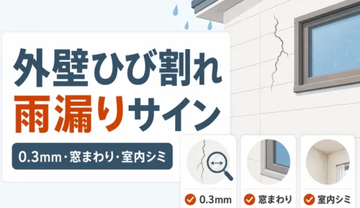 外壁のひび割れは雨漏りサイン？0.3mmの見方と相談目安