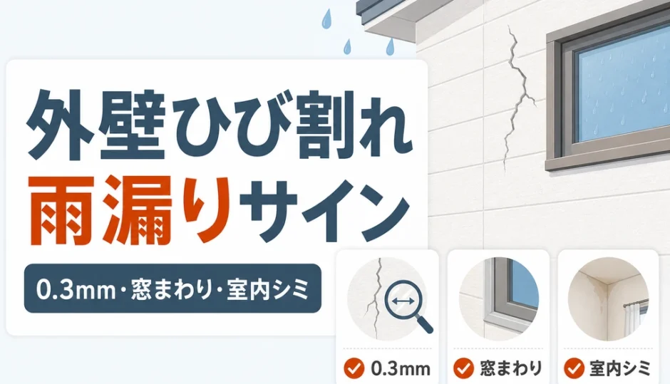 外壁のひび割れと雨漏りサインの確認ポイント