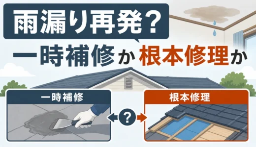 雨漏りが再発したら？一時補修と根本修理の見分け方