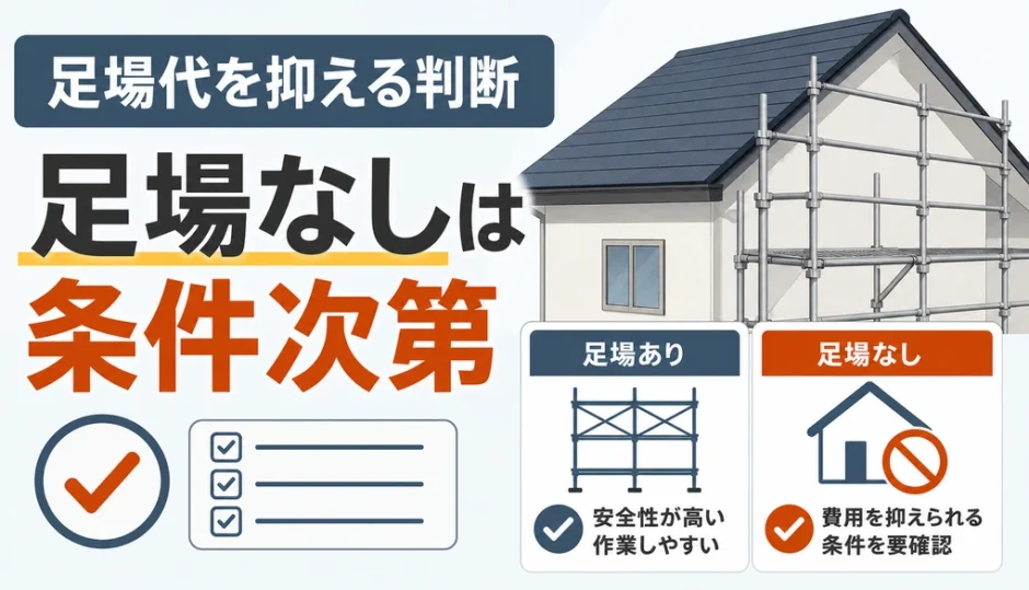 屋根修理の足場代を節約する判断ポイント