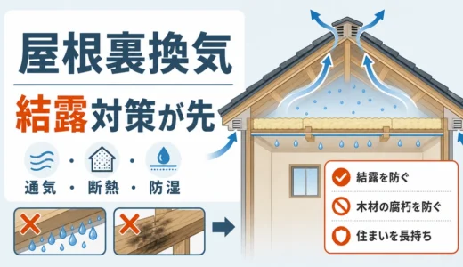 屋根裏換気で結露を防ぐには？腐朽を避ける確認順と3つの対策