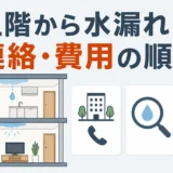 マンションの上階からの水漏れで連絡先と費用負担を確認する順番