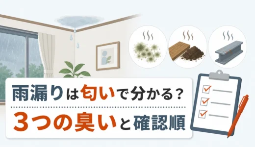 雨漏りは匂いで分かる？カビ臭・土臭さ・金属臭の見分け方と確認順