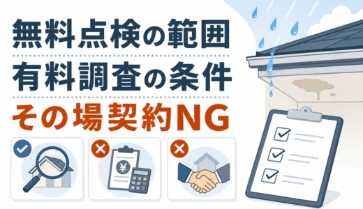 雨漏り調査は無料で足りる？費用が出る条件と契約前の確認順
