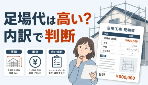 足場代が高いと感じたら｜相場・内訳・安全に削れない費用の見方