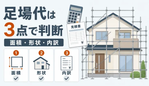 足場代が高いと感じたら｜相場・内訳・安全に削れない費用の見方