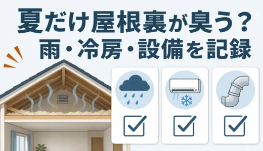 夏だけ屋根裏が臭うのはなぜ？雨漏り・結露の確認順と点検サイン