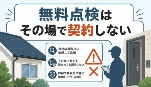 屋根の無料点検は断る？点検商法の手口と契約後の相談先