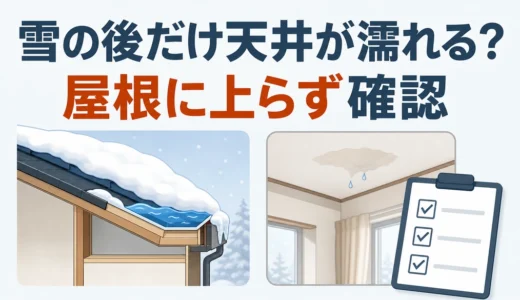 冬だけ雨漏りする原因は？すが漏りの仕組みと安全な確認順