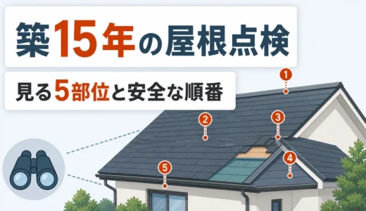 築15年の屋根点検｜自分で確認する5部位と登らない判断基準