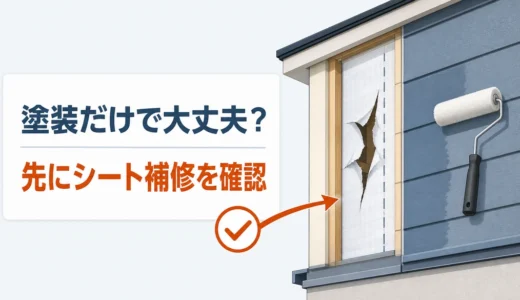 外壁の透湿防水シートが破れたら塗装だけで大丈夫？補修の確認順