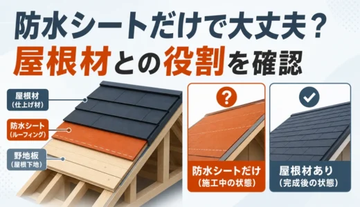 屋根に防水シートだけで大丈夫？ルーフィングと屋根材が必要な理由