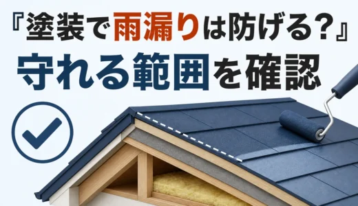 屋根塗装で雨漏りは防げる？効果の範囲と塗装では直らない症状