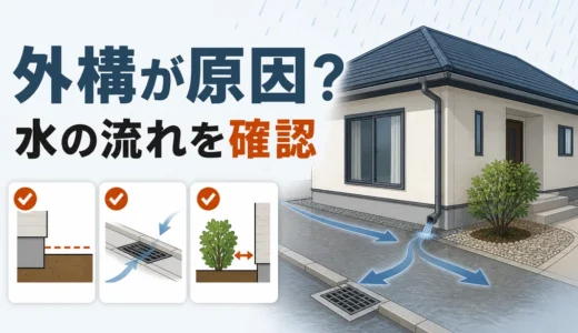 雨漏り再発は外構が原因？地盤・排水・植栽の確認順と相談目安
