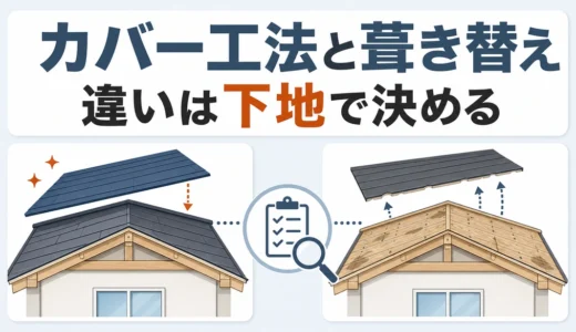 屋根カバー工法と葺き替えの違い｜下地・費用で選ぶ5つの基準