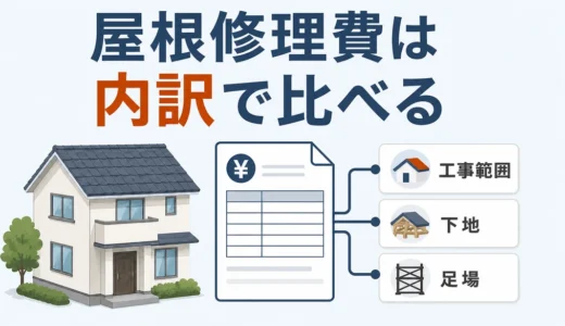 屋根修理の費用相場はなぜ違う？見積もりの内訳と比較ポイント